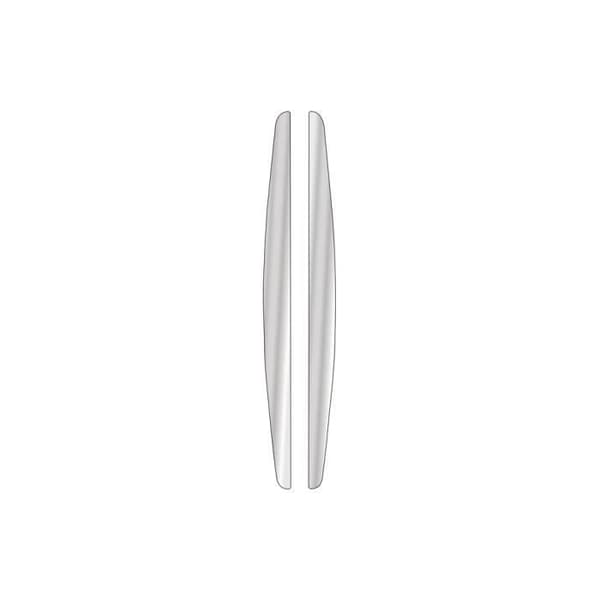 Skyddande klisterprofiler - Kromade - 2 Stycken - 23.2 x 1.7 cm - Slitstarka - Hållbara