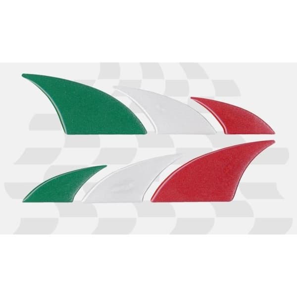 3D självhäftande skydd för bil, Italien flagga, höger och vänster 172 x 36 mm