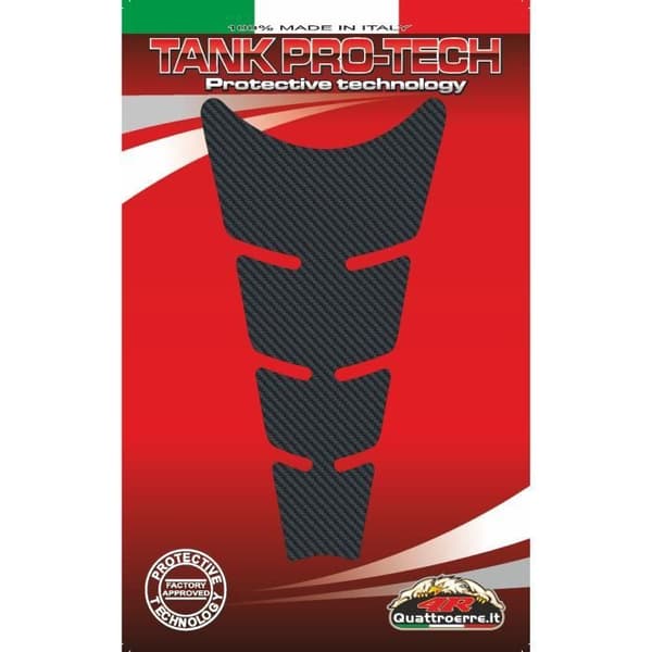 Platt självhäftande skydd för motorcykeltank, lättlindad koleffekt, 11,5 x 20,5 cm