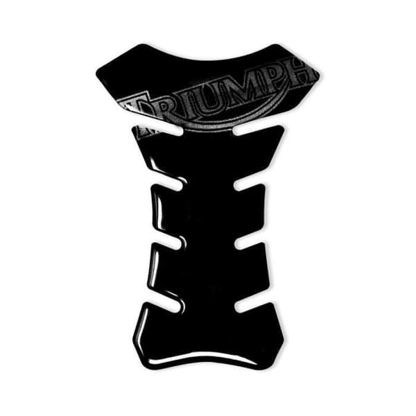 3D självhäftande skydd för Triumph Motorcykel Tank, Svart, 19 x 13 cm