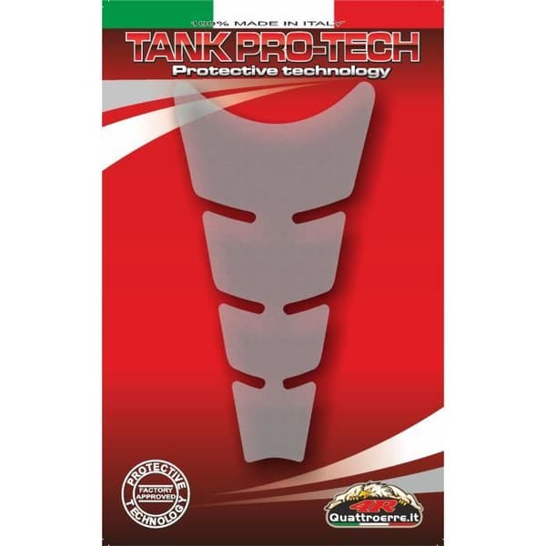 3D Tank Protection Moto Tank Protek Flat Transparent präglad