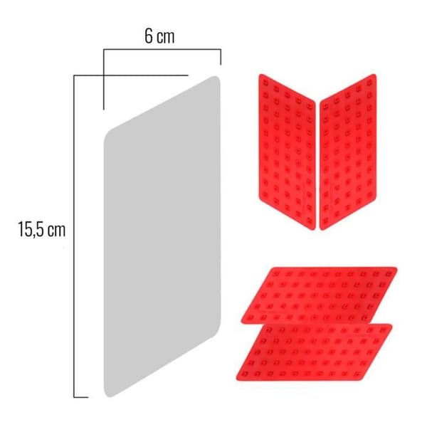 Skydd Antiglid - Race Grip - Transparent - 4 Delar - 15.5 x 6 cm - Motorcykel