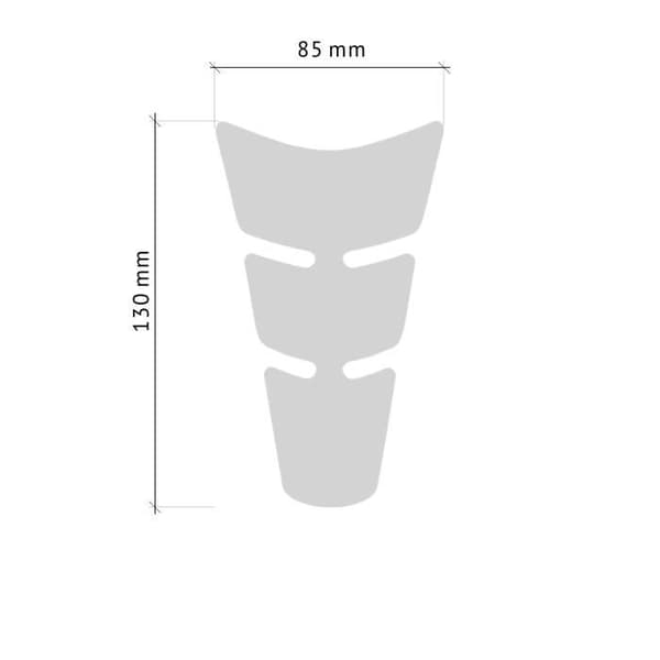 3D Mini Slim Adhesive Protection för motorcykeltank, Hi-Lux Carbon, 13 x 8,5 cm