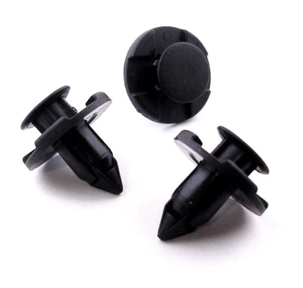 10x Plastic Trim Retaining Clips / Fasteners- 8mm hole