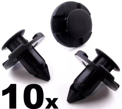 10x 8mm Plastic Rivet Trim Clips for Bumpers Splashguards Wheelarch Liner