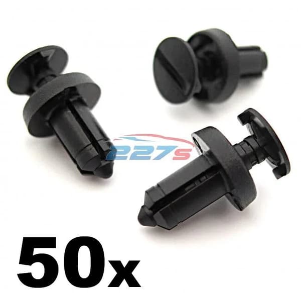 50x Renault Plastic Trim Clips- Fit into a 6.5mm Hole. Used on many models