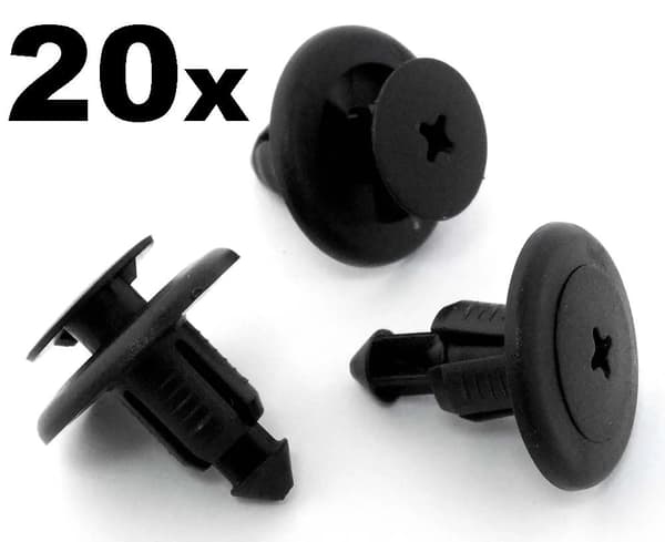 20x Plastic Trim Clips for some Nissans- Bumper, Sideskirts, Wheel arch, Sills