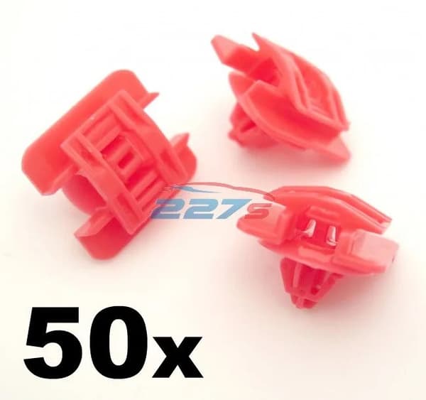 50x Door Bumpstrip, Side Moulding Trim Clips for Renault Clio MK1 (90-98)