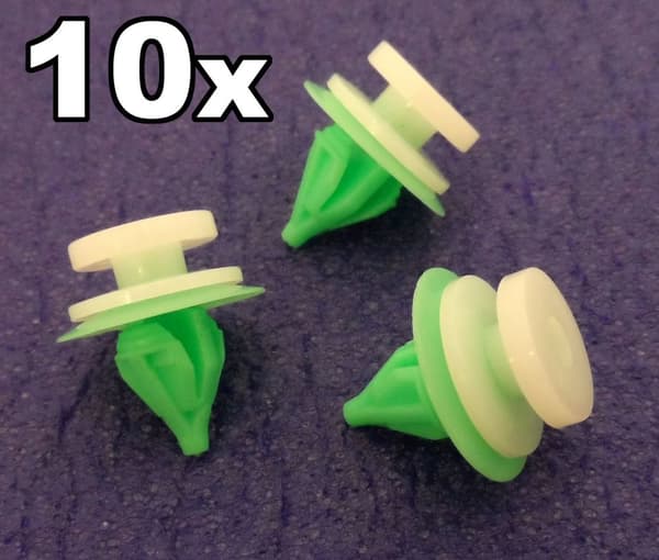 10x Renault Plastic Clips for Interior Door Cards, Trim Panels, Garnish & Fascia