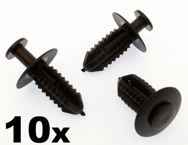 10x Plastic Push Fit Rivets- Mercedes Wheel Arch / Fender Lining Fastener Clips