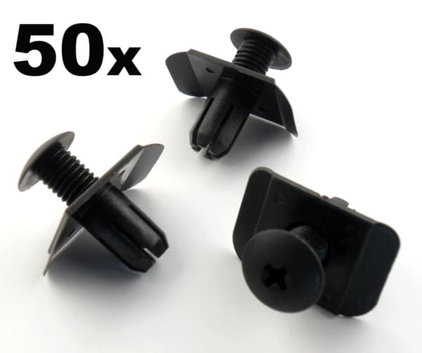 50x Mazda Front & Rear Plastic Bumper Retainer & Fastener Trim Clips