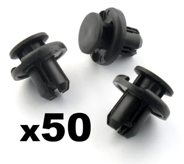 50x 10mm Push Fit Honda Bumper Grille & Engine Under Tray Trim Panel Clips
