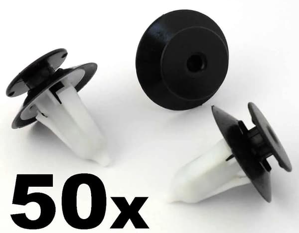 50x Ford Door Card Clips, Plastic Trim Clips for Puma, Ka, Fiesta MK4, 1020732
