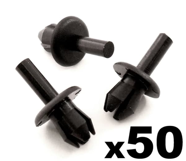 50x SEAT Bumper, Splash Guard, Sill & Wheel Arch Lining Plastic Rivet Trim Clips