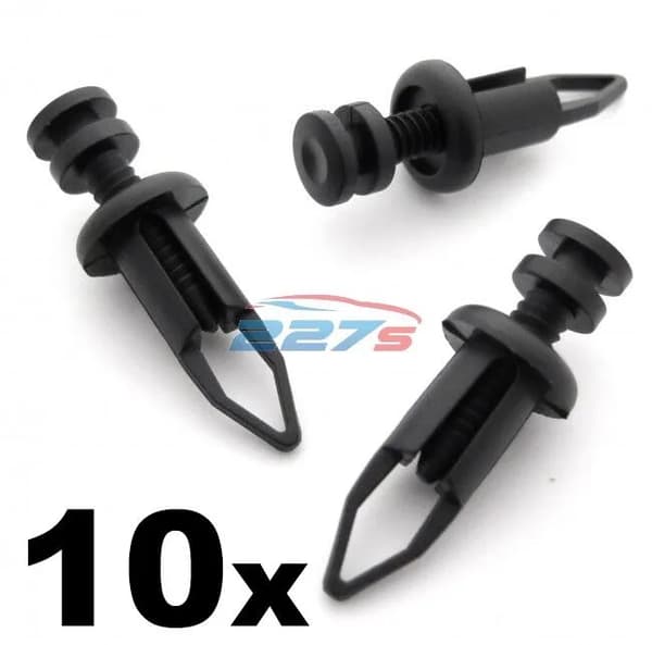 10x 9mm Front & Rear Plastic Bumper Clips- Fits Toyota MR2, Supra & Celica