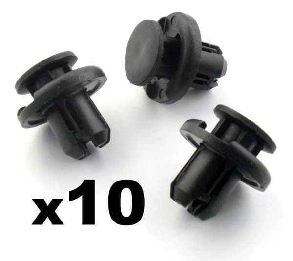 10x 10mm Push Fit Honda Bumper Grille & Engine Under Tray Trim Panel Clips