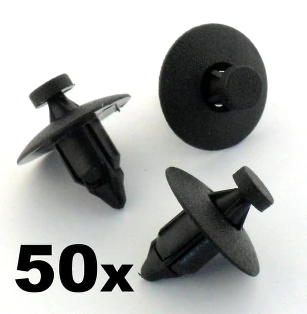 50x Volvo Plastic Rivet Fastener Clips- For trim panels, bumper, fascias, lining