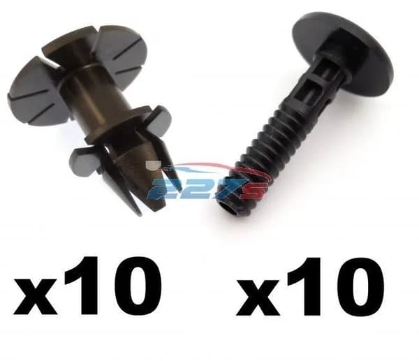 10x BMW Side Skirt Clips & Sill Moulding Trim Plastic Bolt / Pin & Spacer Kit