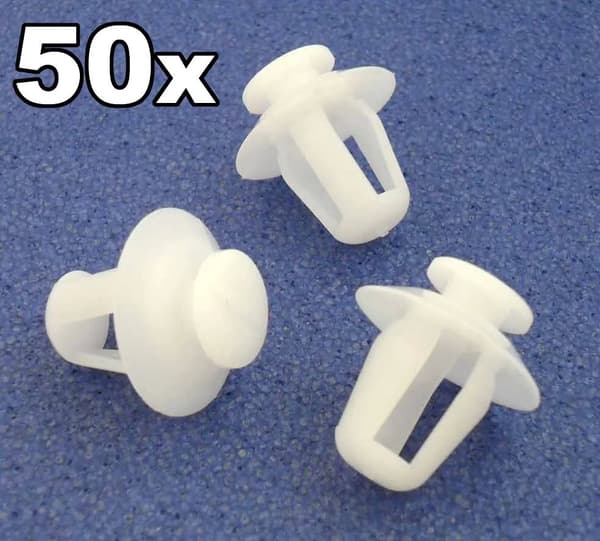 50x Citroen Plastic Trim clips for Exterior Door Moulding Bumpstrips & Trims