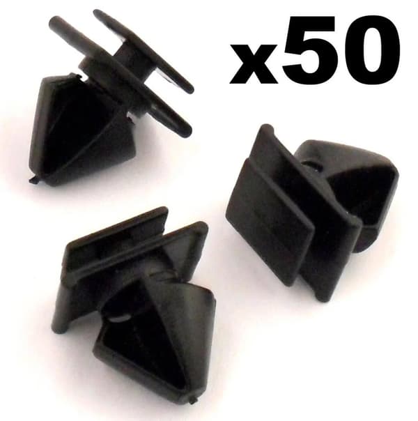 50x Peugeot 406 Plastic Trim Clips for Door Side Moulding / Bumpstrip Rubstrip