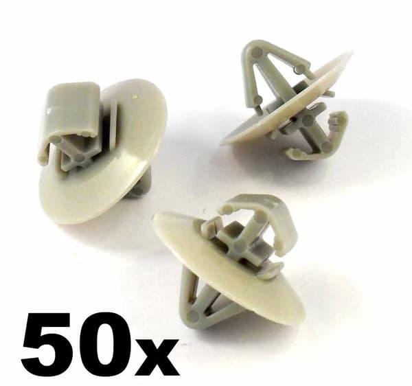 50x Plastic Clips for Vauxhall Vivaro Side Moulding / Lower Protection Door Trim
