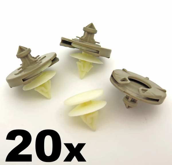 20x Plastic Door Card Clips for VW Golf Mk3 & Vento- Trim Clips for Door Panel