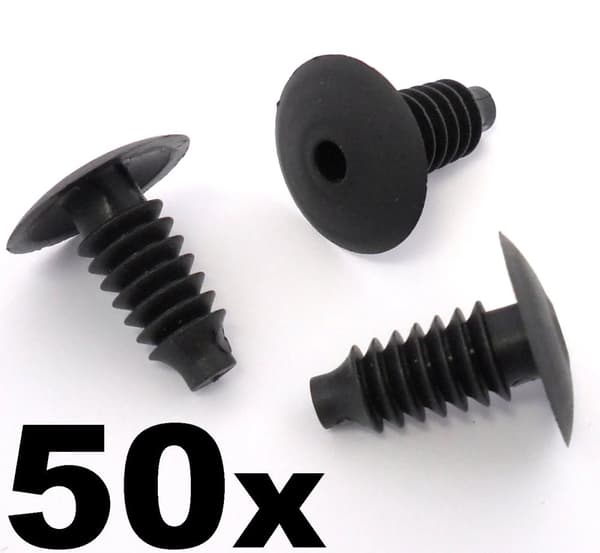 50x Audi Plastic Trim Clips- Bung Interior Door Boot Lining Roof Carpet Panels