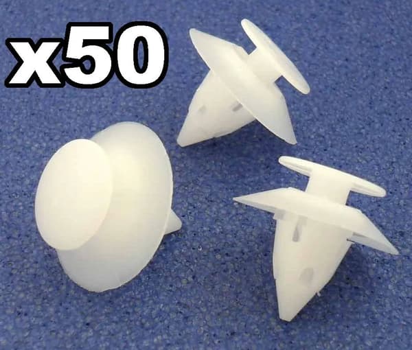 50x Ford Ka Bumper Clips- Plastic Fasteners for Bumper & Wheel Arch Trims