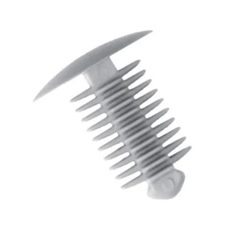 50x Grey Fir Tree Spruce Button Plastic Trim Panel Clips- 9-10mm Hole- 18mm Head