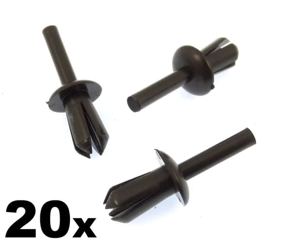 20x BMW 5mm Plastic Trim Clips / Rivets, Wheel Arch Liner / Lining & Mouldings