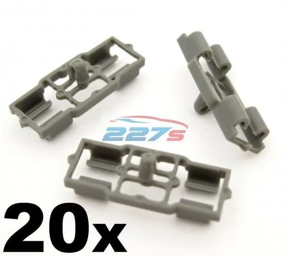 20x Grey Plastic Clips for BMW Door Bonnet Boot Trunk Weatherstrip Rubber Seal