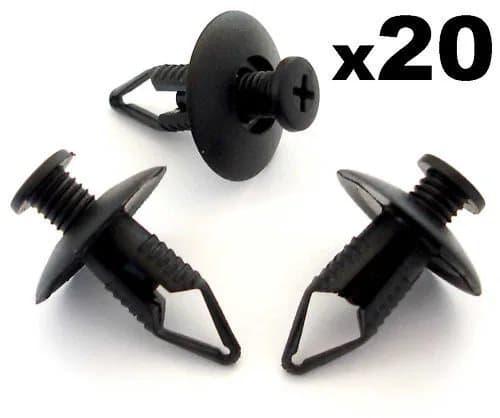 20x 8mm Wheel Arch Lining Splashguard Cover Trim Clips