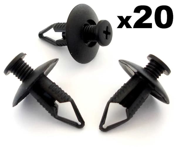 20x 8mm Bumper, Wheel Arch Lining, & Splashguard Trim Clips- Fits some Nissan