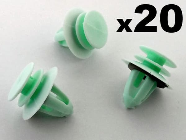 20x Mercedes Trim Clips- Green Interior Door Card Panel Trim Clips Fasteners