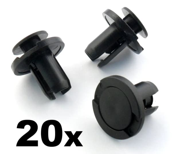 20x 10mm Push Fit Honda Bumper, Grille & Engine Under Tray Trim Panel Clips