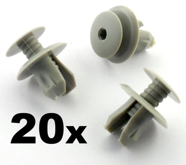 20x VW Volkswagen T4 T5 Transporter Eurovan Light Grey Trim Panel Lining Clips