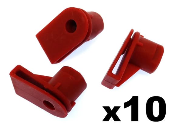 10x BMW Red Plastic Grommet Nut for Screws- X1 & 1-Series Centre Console Clip