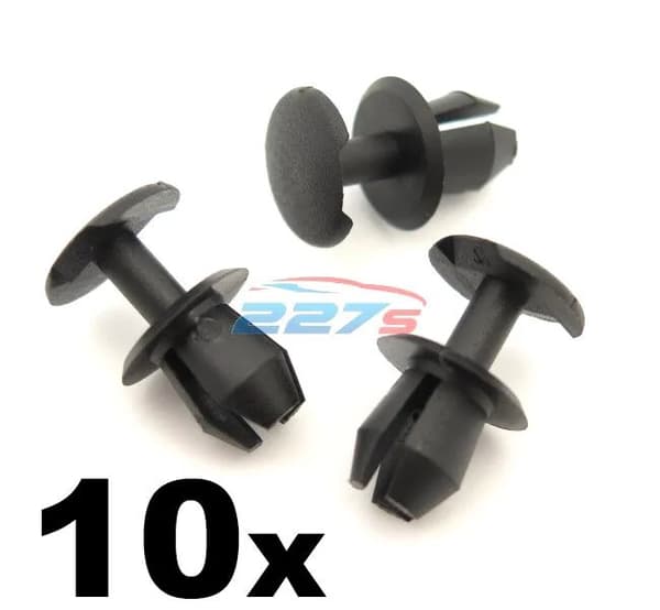 10x 8mm Plastic Trim Clips- VW, Audi & Seat, Various Locations inc. Boot Lining