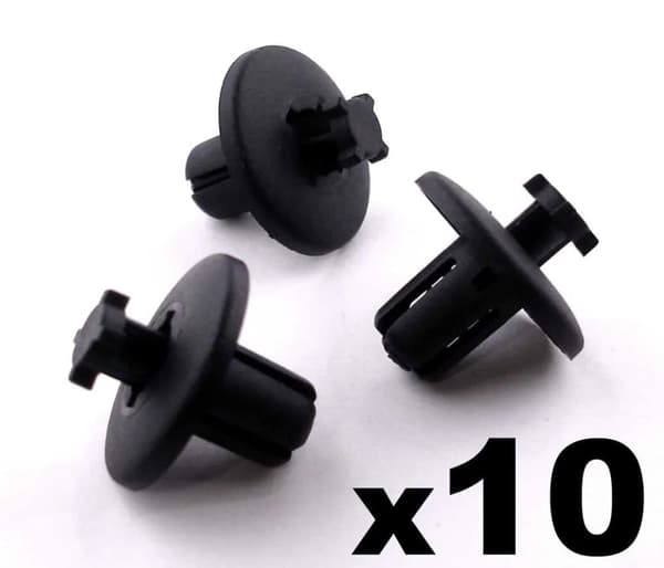 10x 8mm Plastic Trim Clips Peugeot 307 607 & 807 Wheel Arch Lining Splash Guards