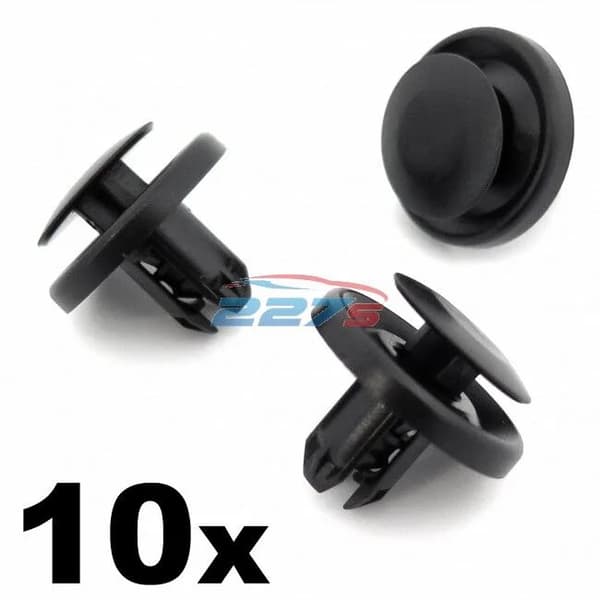 10x 8mm Plastic Wheel Arch Lining Clips for Subaru Impreza, Forester, Legacy etc