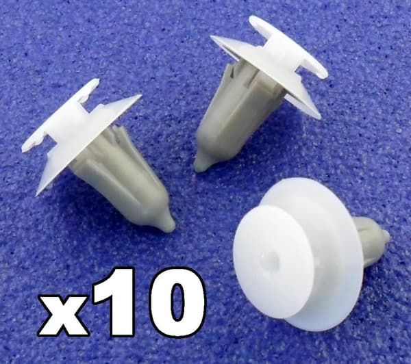 10x Land Rover Mk2 Discovery Plastic Trim Clip- Rear Bumper Corner Cover Clip