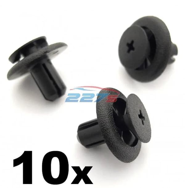 10x 7mm Plastic Trim Clips for Subaru Wheel Arch Linings & Engine Bay Covers