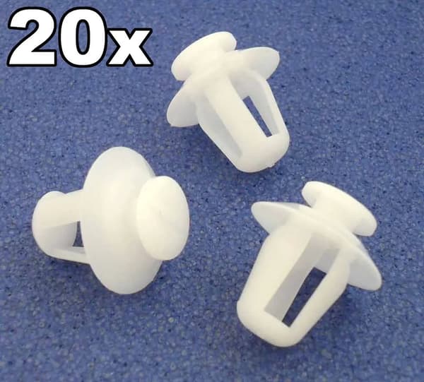 20x Peugeot Plastic Trim clips for Exterior Door Moulding Bumpstrips & Trims