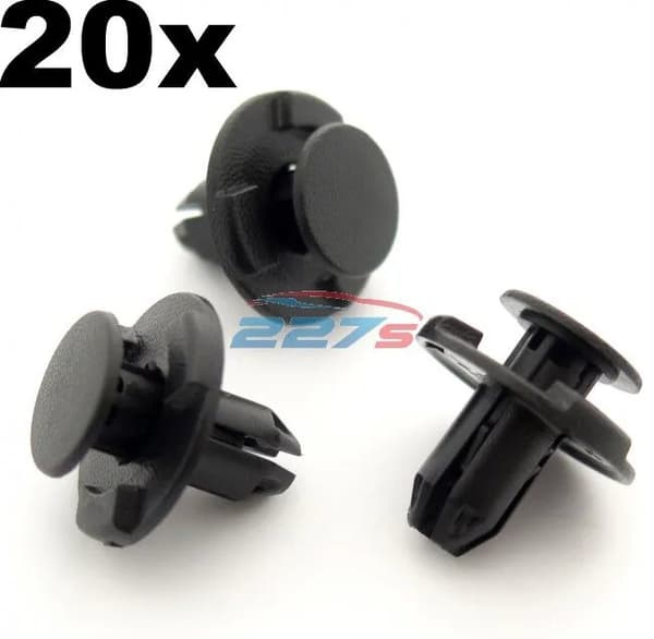 20x 8mm Hole, Windscreen Cowl Clips, Windshield Clips - For some Nissan
