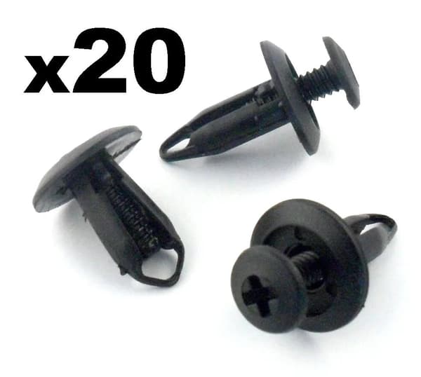 20x Ford Bumper, Wheel Arch Lining, Splashguard & Trim Clip Plastic Fasteners