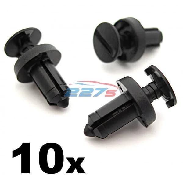 10x Renault Plastic Trim Clips- Fit into a 6.5mm Hole. Used on many models