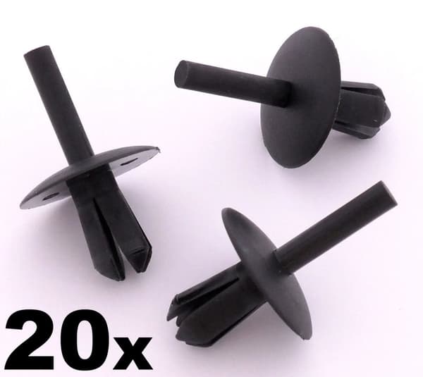 20x Volvo Plastic Trim Clips- For interior and exterior bumpers, panels, fascias