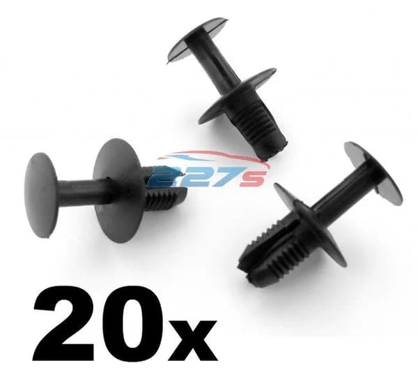 20x 8mm Mercedes Plastic Rivets- Bumper Clips, Panels, Side Skirts, Arch Linings