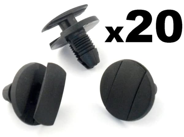 20x Peugeot Wheel Arch Lining, Undertray & Splashguard Plastic Trim Clip / Rivet