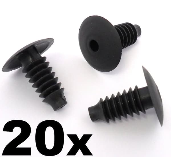 20x Vauxhall Plastic Trim Clips- Bung Plug Door Boot Lining Roof Carpet Panels